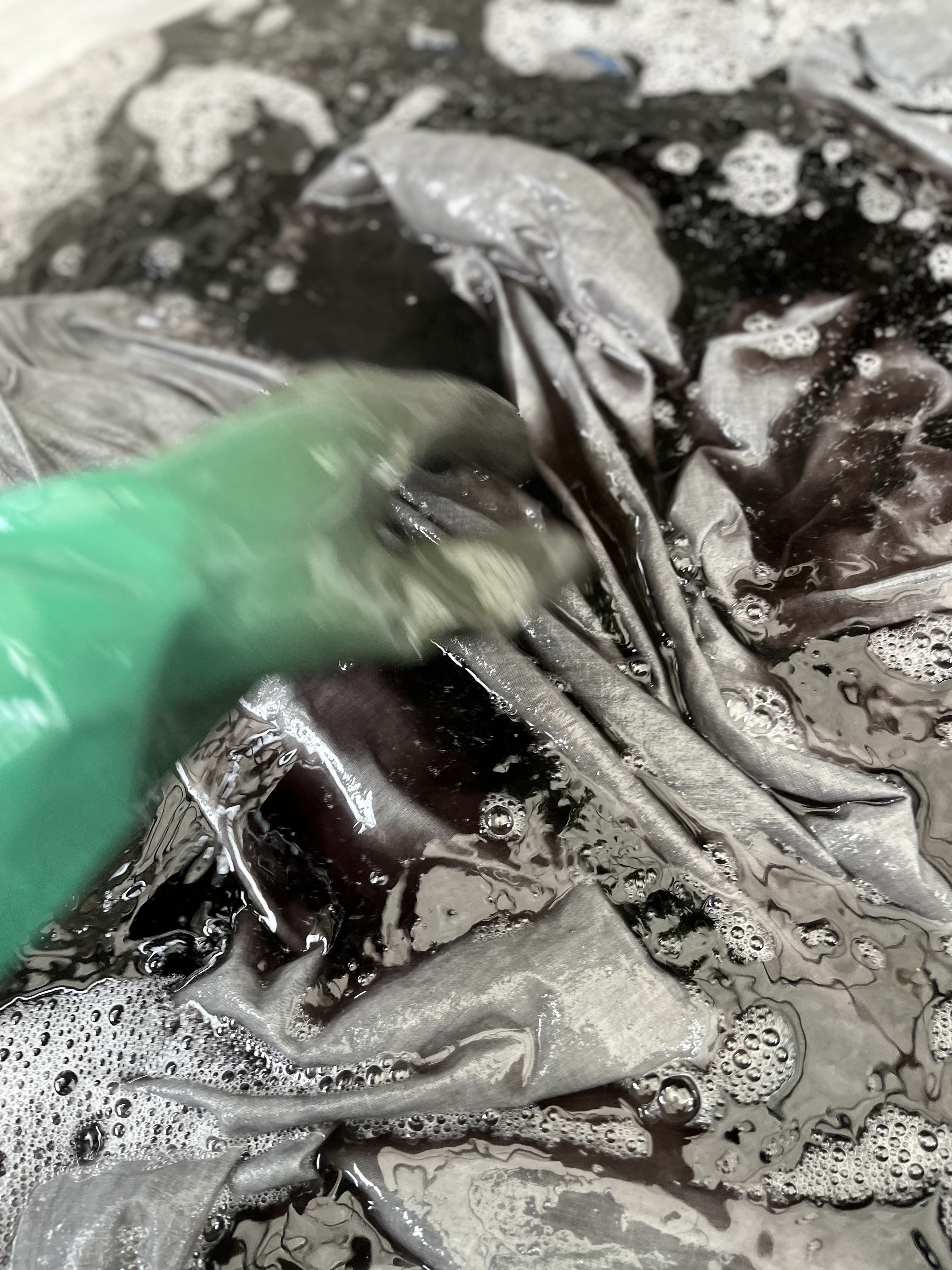 Charcoal dye swatch study